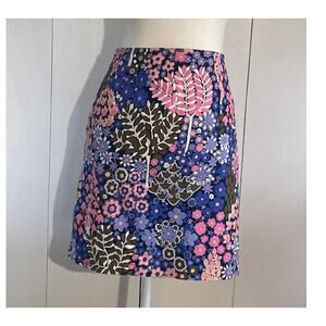 Talbots Size 14P Floral Spring Summer‎ Skirt Cotton